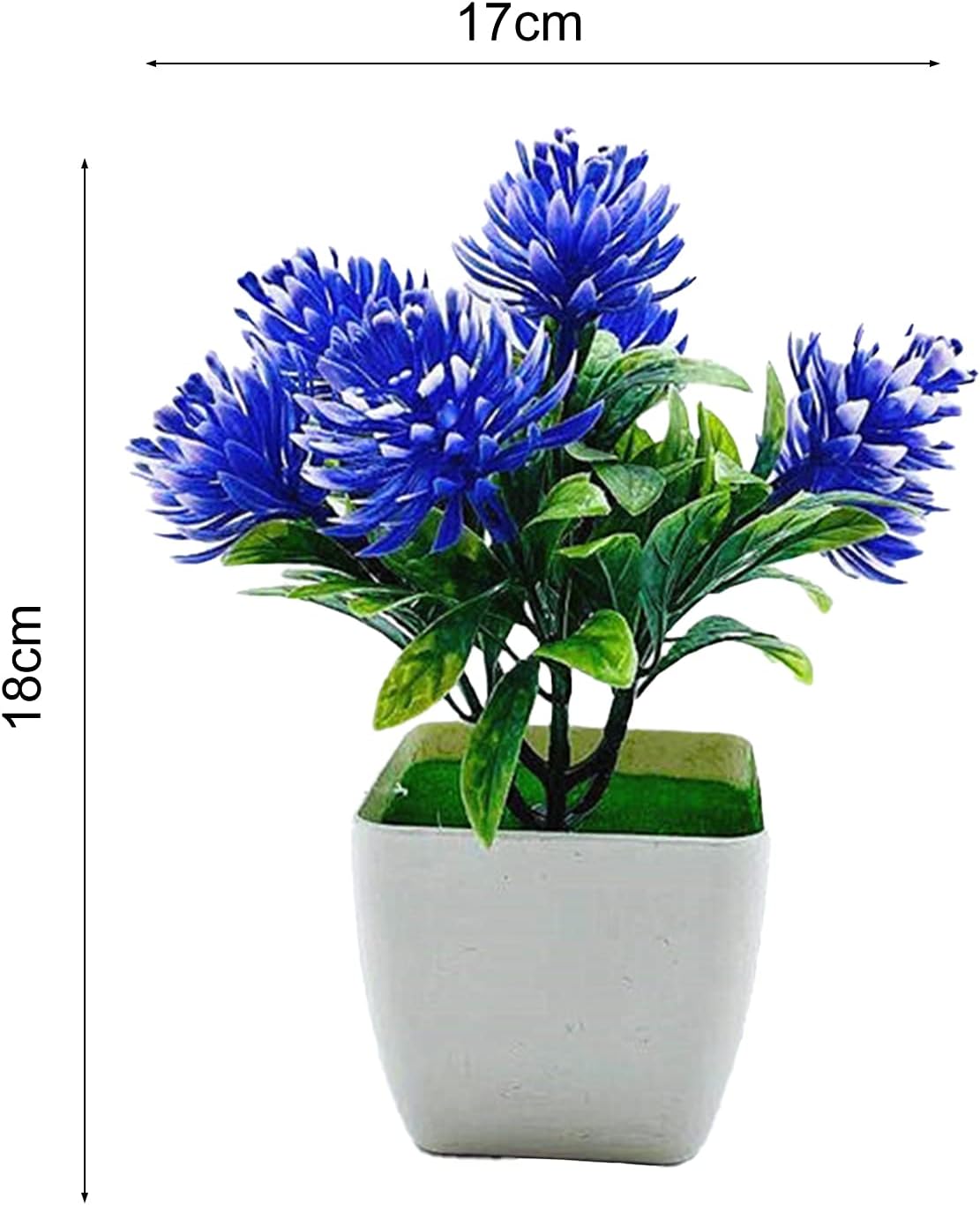 Decoración para plantas falsas, maceta, 1 juego de flores artificiales en maceta realista para bodas y recepción, plástico, diseño de bonsái para el