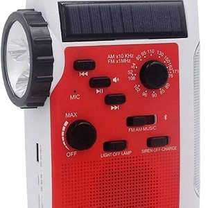 Radio meteorológica de emergencia NOAA de 2200 mAh, manivela solar, radios portátiles AMFM a pilas para el hogar, linterna, lámpara LED, alarma SOS, Radio meteorológica de emergencia NOAA de 2200 mAh, manivela solar, radios portátiles AMFM a pilas para el hogar, linterna, lámpara LED, alarma SOS,
