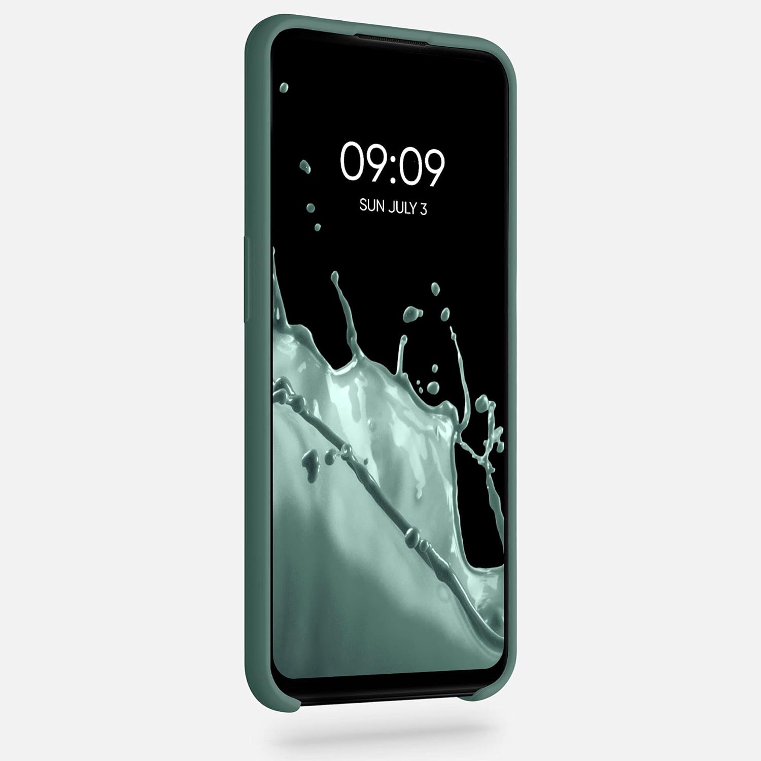 kwmobile Funda compatible con OnePlus Nord N100 – Funda de silicona TPU con acabado suave – Verde bosque