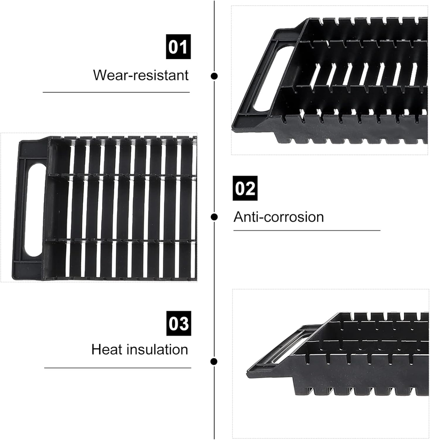 2 piezas de soporte de barra antiestática, bandeja de PCB antiestática, estante ESD, estantes de rotación de almacenamiento de 25 estantes