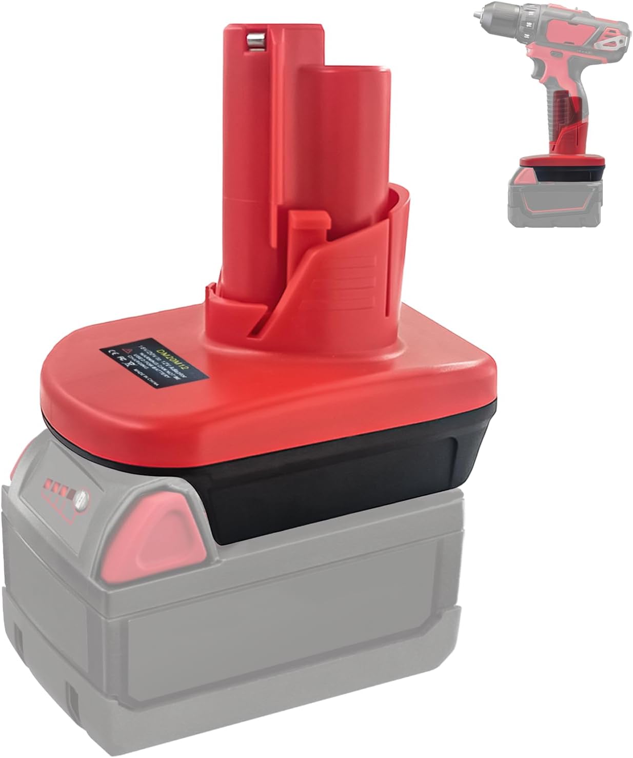 Adaptador de batería Milwaukee M18 a M12, para convertidor Milwaukee de 18 V a 12 V, convertidor para batería Milwaukee de 18 V a herramientas de