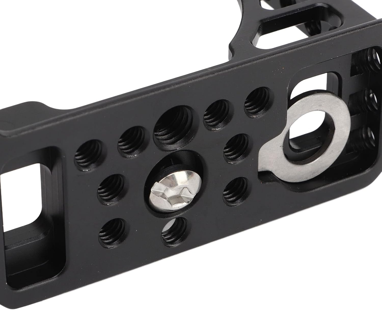 Jaula para Sony A6400 A6300 A6100 A6000, jaula de cámara de aleación de aluminio con mango de madera, jaula completa con zapata fría para agujero de