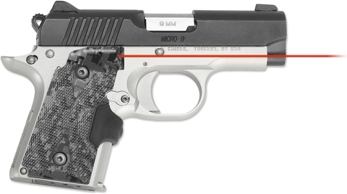Crimson Trace LG-409 Lasergrips con construcción resistente y activación instintiva para Kimber Micro 9, tiro defensivo y competición