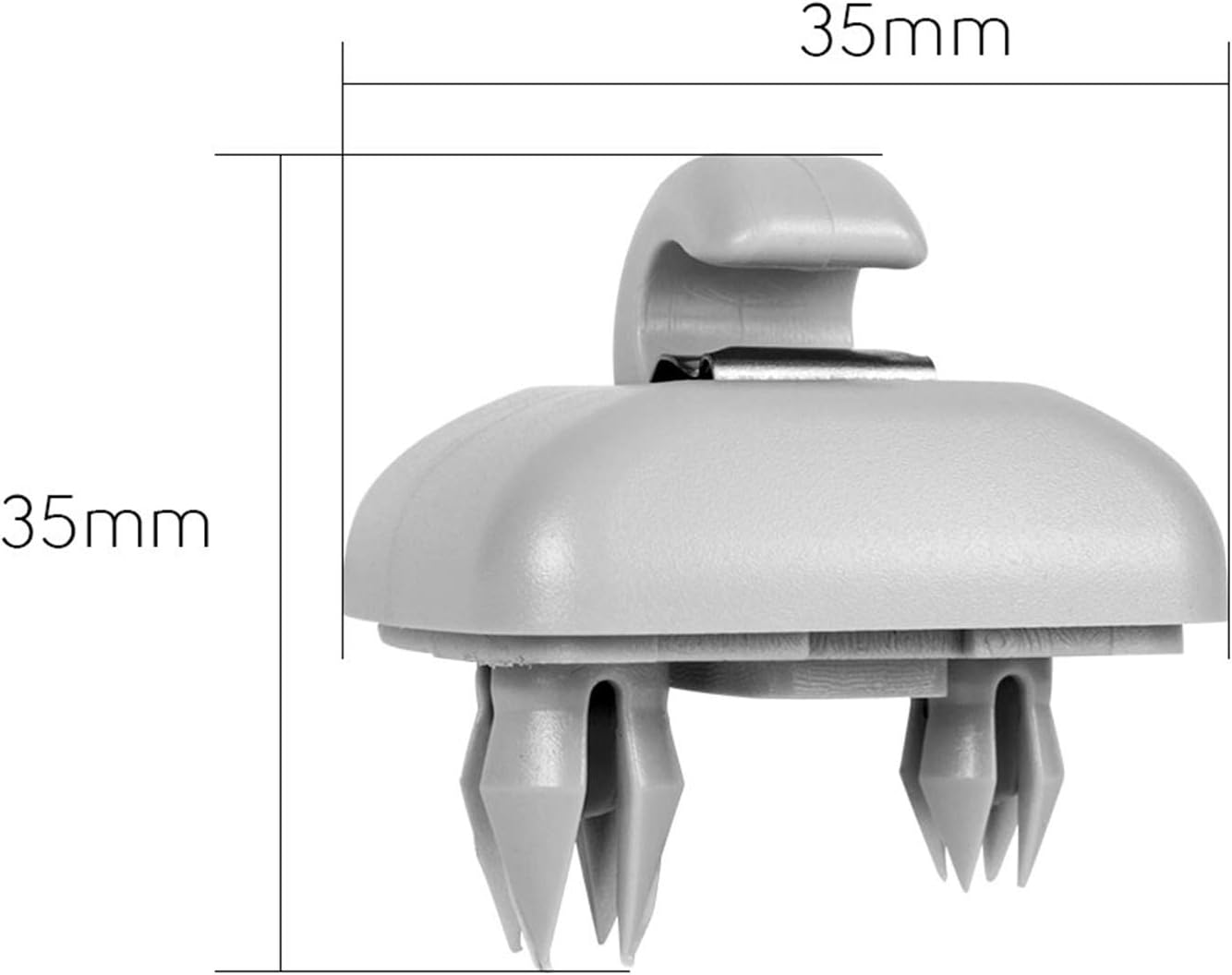 Soporte Runmade, para gancho, para parasol de automóvil, gris