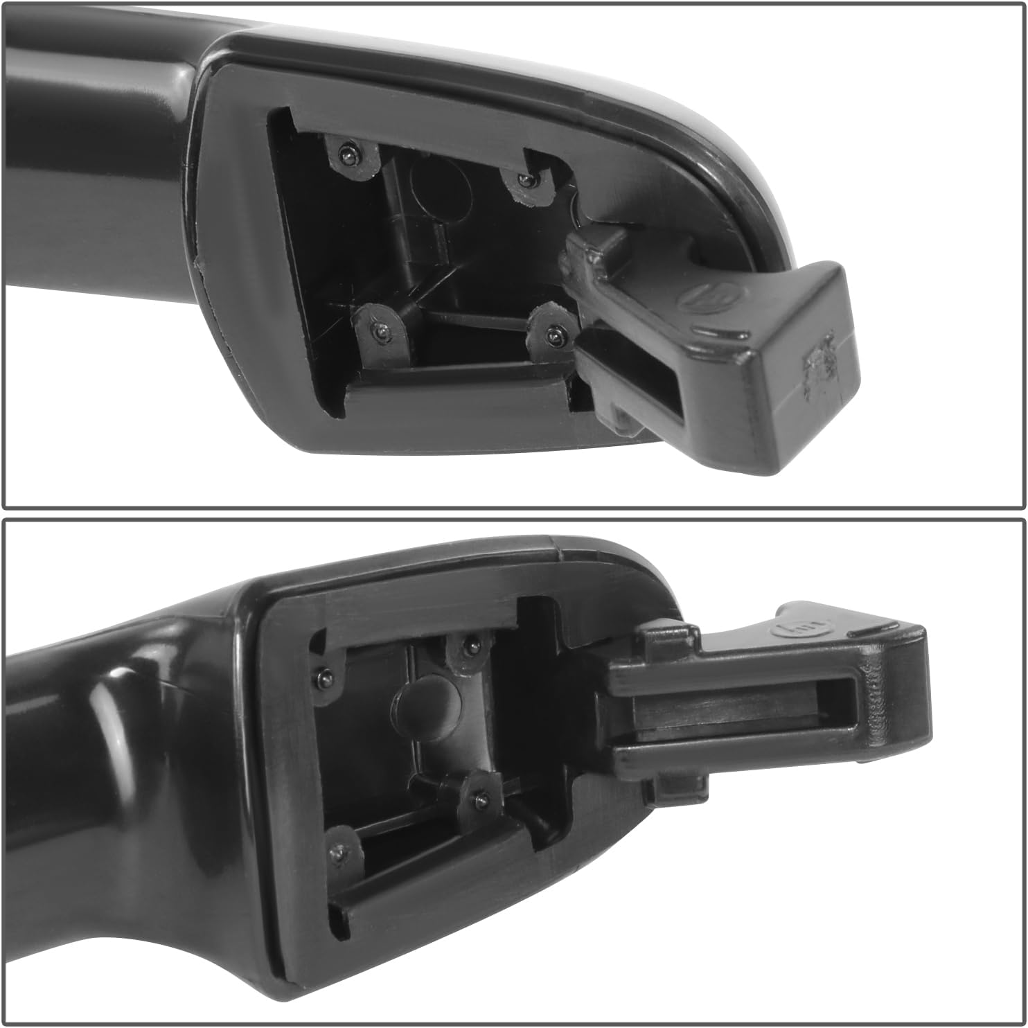 DNA MOTORING Manija de puerta exterior delantera izquierda compatible con Kia ForteKoup 09-13, con ojo de cerradura, negro, OEM-DHO-01246