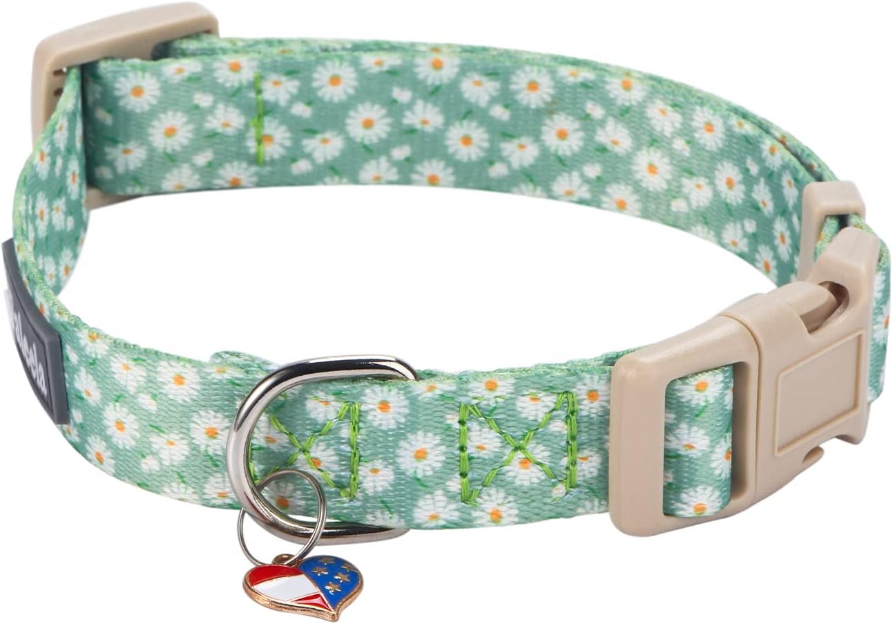Collar ajustable para perro con patrones, hebilla de liberación rápida, diseño especial lindo collar para mascotas para perros pequeños, medianos y