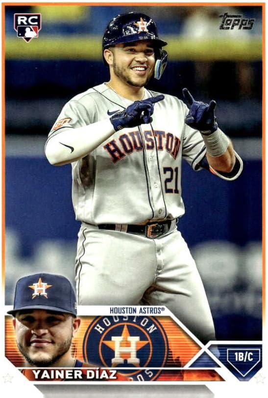 2023 TOPPS #635 YAINER DIAZ RC HOUSTON ASTROS BASEBALL OFFICIAL TRADING CARD OF MLB