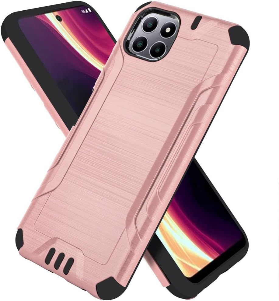 TJS Funda compatible con Boost Mobile Celero 5G Plus 2023 de 7.0 pulgadas (solo versión Plus), soporte magnético, híbrida a prueba de golpes, con