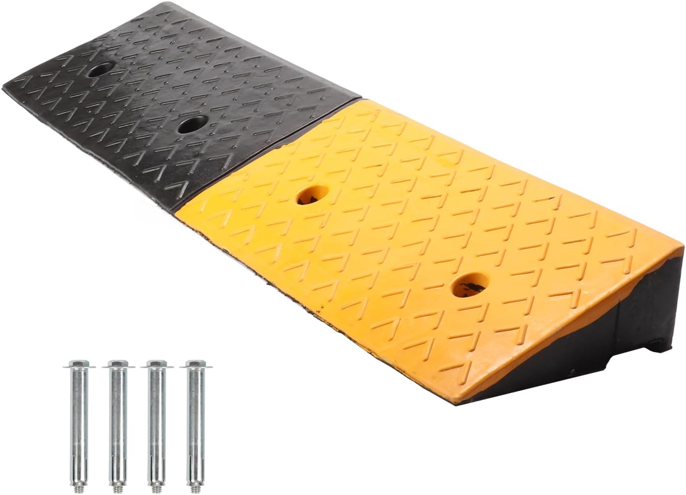 MYOYAY Rampa de goma de 5 pulgadas, rampa de umbral de goma resistente, rampa de umbral de 10 toneladas para vehículos de automóvil, rampa de