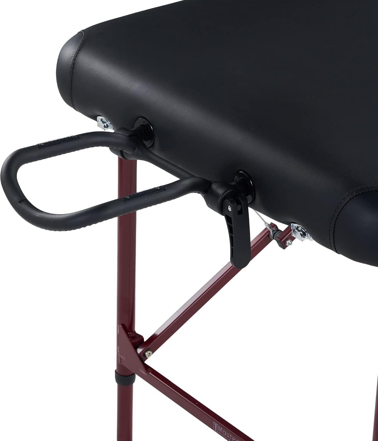 Master Massage Zephyr – Mesa de masaje portátil y ligera, mesa de tatuaje, cama de spa (negro, granate)