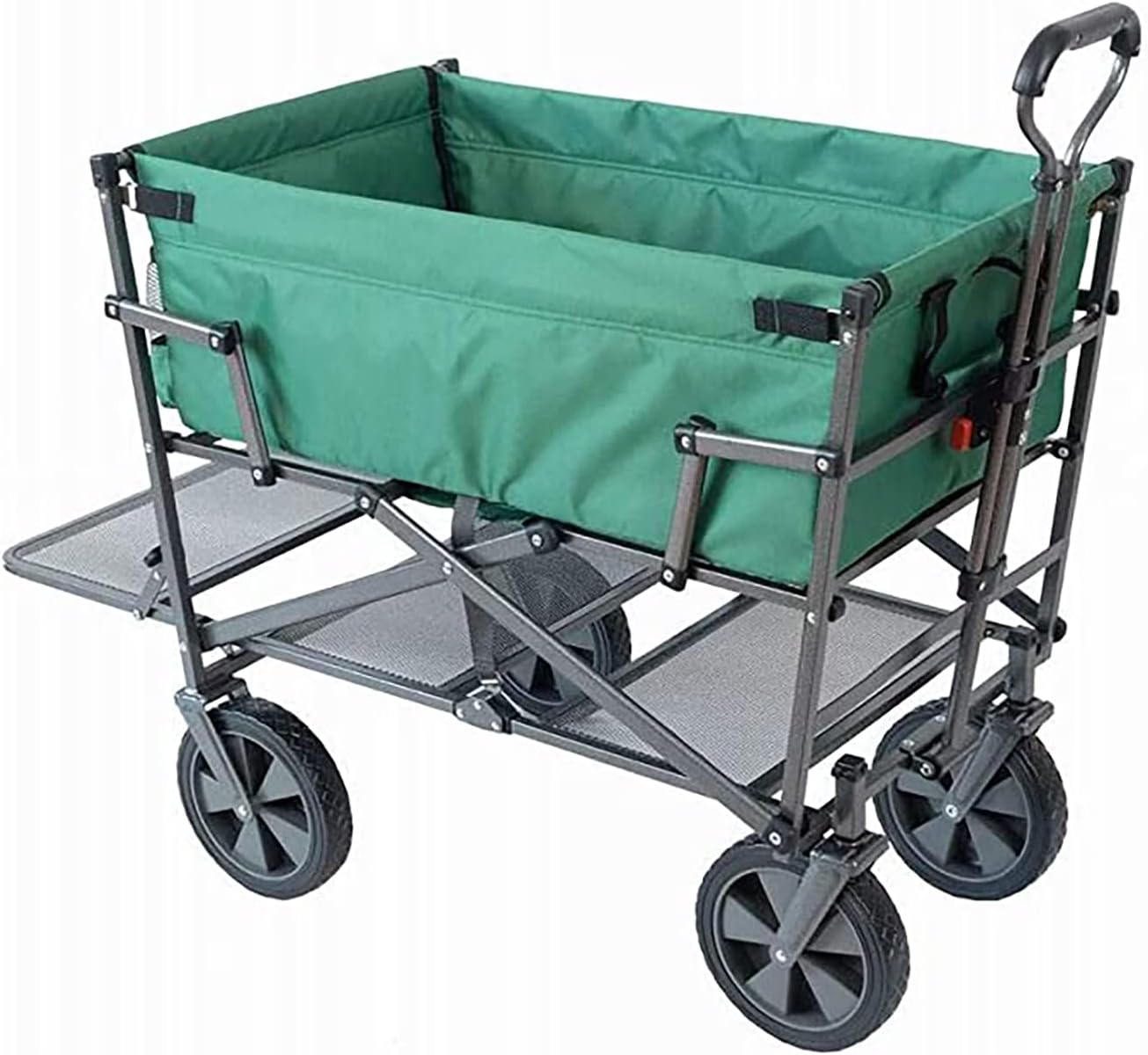 Mac Sports – Carro de patio plegable de acero de dos niveles para trabajo pesado