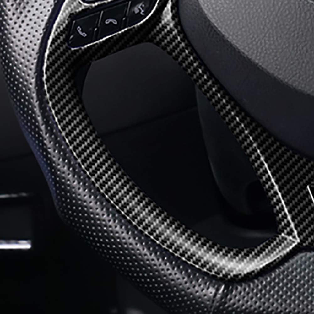 Molduras para volante de automóvil, ajuste para Toyota CHR 2017-2022, accesorios de fibra de carbono, revestimiento de acrilonitrilo butadieno