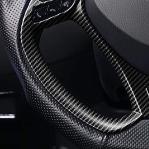 Molduras para volante de automóvil, ajuste para Toyota CHR 2017-2022, accesorios de fibra de carbono, revestimiento de acrilonitrilo butadieno Molduras para volante de automóvil, ajuste para Toyota CHR 2017-2022, accesorios de fibra de carbono, revestimiento de acrilonitrilo butadieno