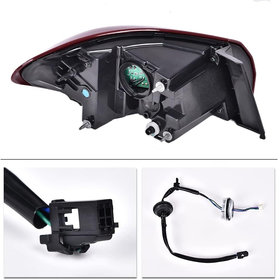 G-PLUS Lámpara de luz trasera LED compatible con Chevy Malibu 2019 2020 2021 2022 exterior derecha derecha lateral del pasajero, luces traseras,