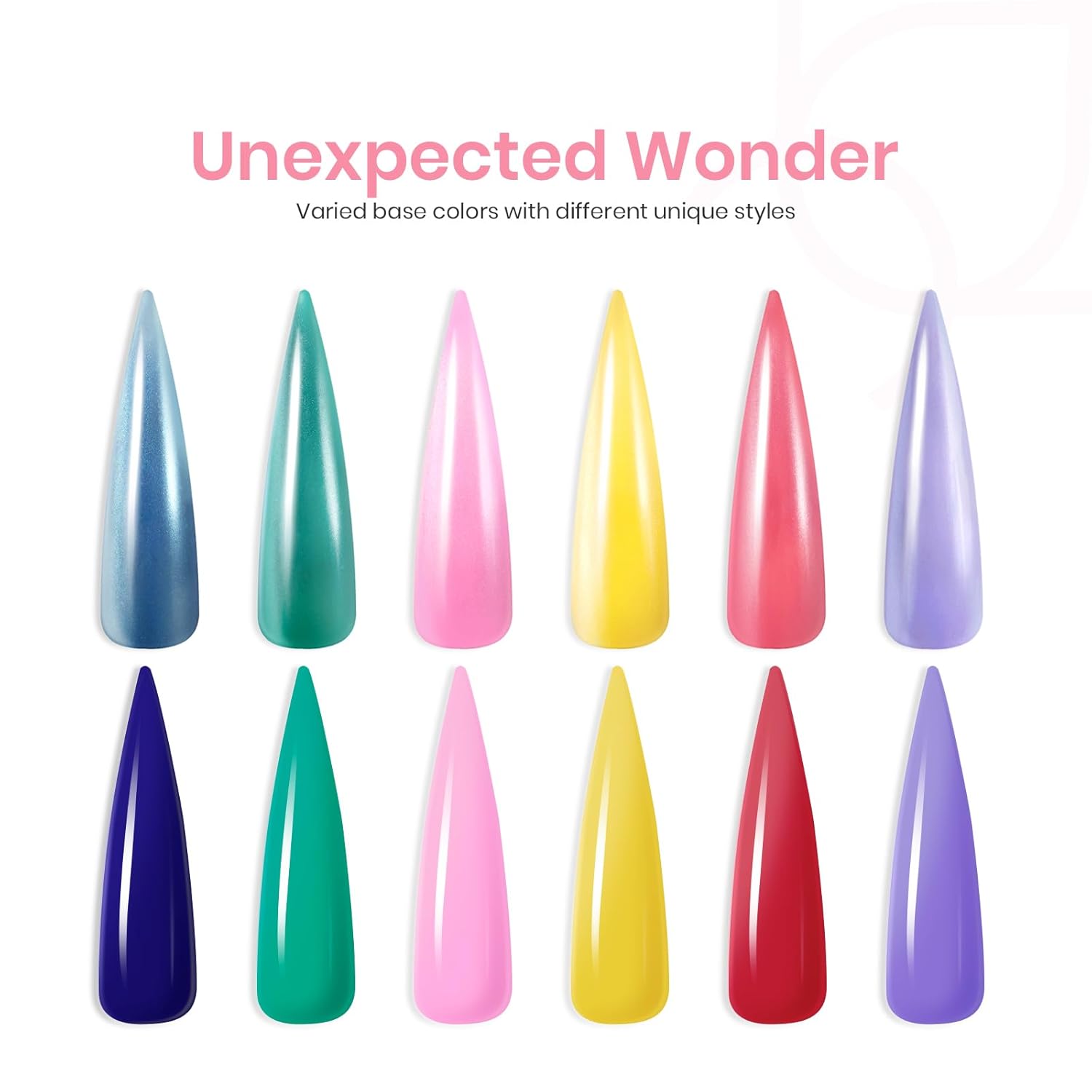 beetles Gel Polish Beetles – Juego de 20 esmaltes de uñas de gel, colección Euphoria de medianoche, morado, azul, rosa intenso, esmalte de gel con