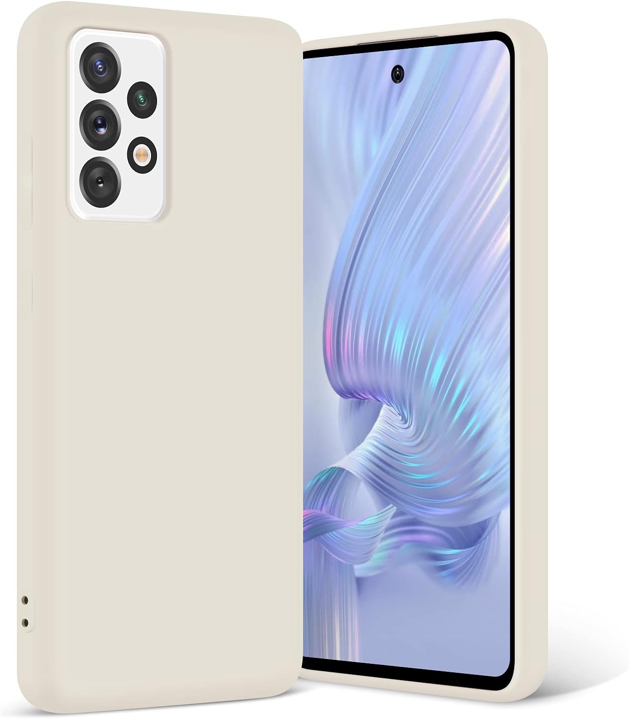Boaixiaen Funda para Samsung Galaxy A52 5G, silicona líquida, delgada, suave, TPU, protección de cuerpo completo, a prueba de golpes, para Galaxy