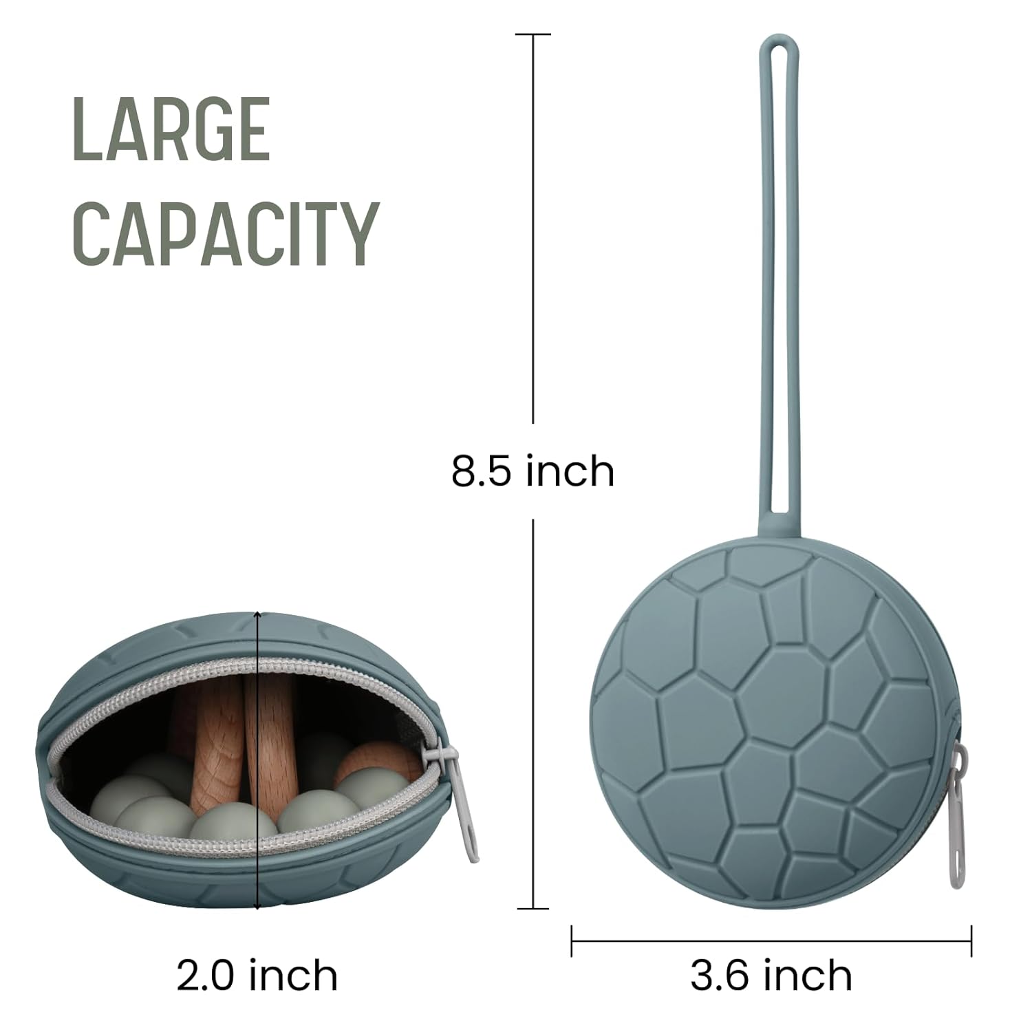 Funda de silicona para chupete, sin BPA, para bebés recién nacidos, para niños y niñas, funda portátil de silicona para chupetes (verde azulado