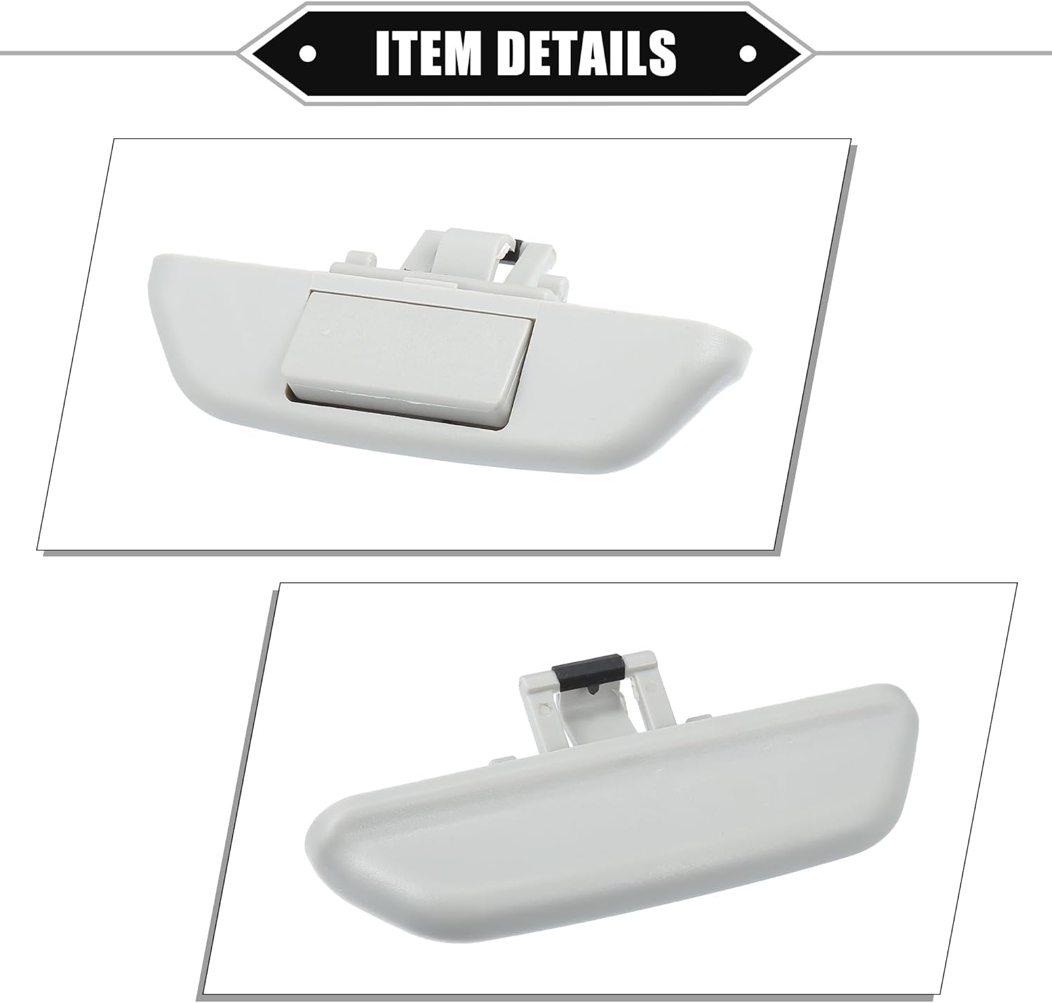 Manija de sombra trasera para techo corredizo compatible con Audi Q7 2010-2015, plástico duradero gris