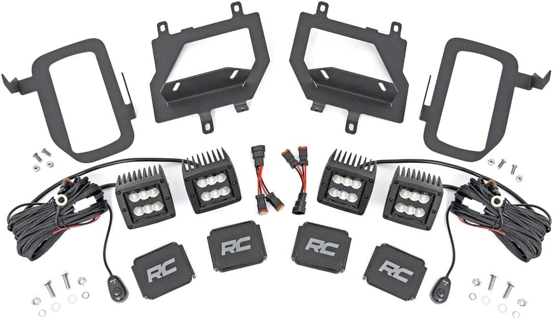 Rough Country Kit de luces antiniebla LED SpotFlood para Ford F-150-70865 2015-2017
