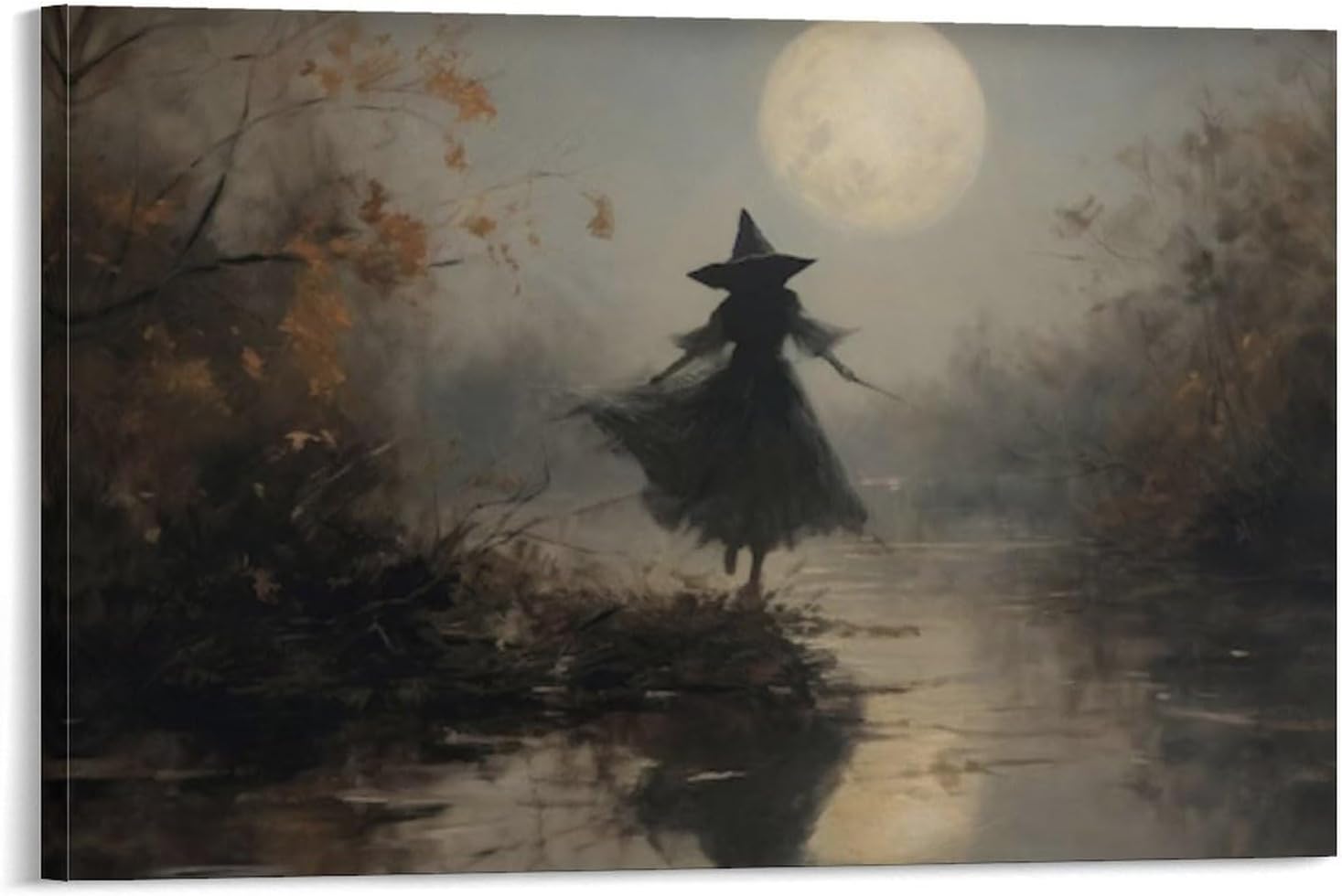 Hermosas impresiones artísticas de arte visual, estéticas de Halloween, impresiones vintage de brujas, brujas, lienzo de brujería, impresiones