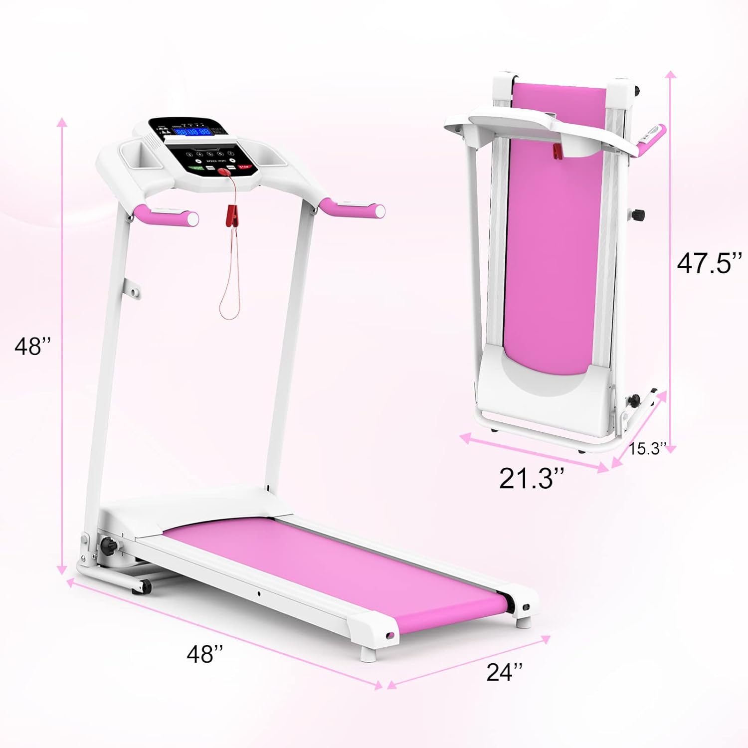 Cinta de correr plegable para el hogar con inclinación, caminadora plegable para entrenamiento en casa, máquina eléctrica para caminar, 15 programas