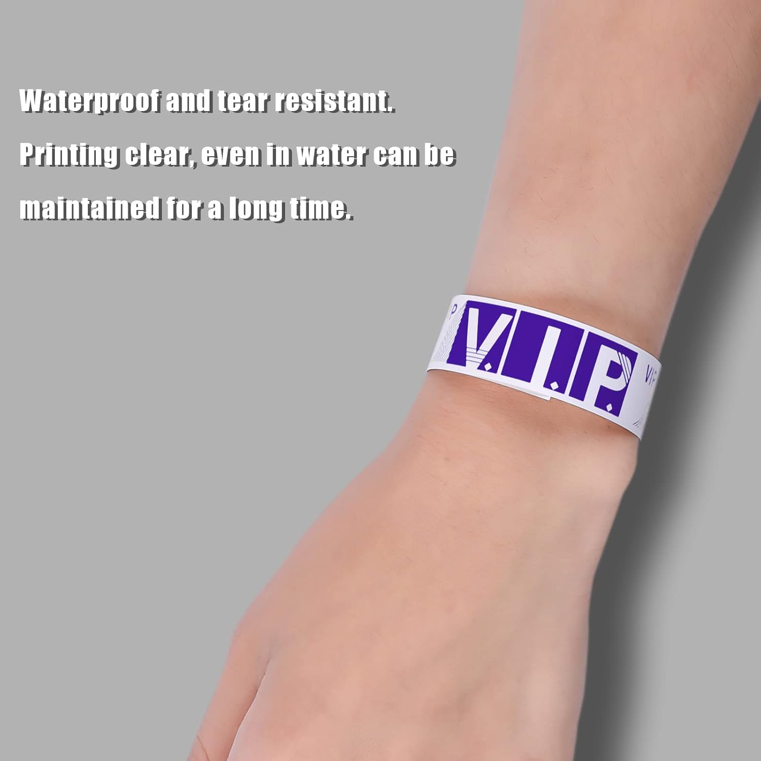 KINBOM 300 pulseras de papel para eventos, pulseras de identificación ligeras VIP adhesivas de papel para eventos, conciertos, clubes, festivales