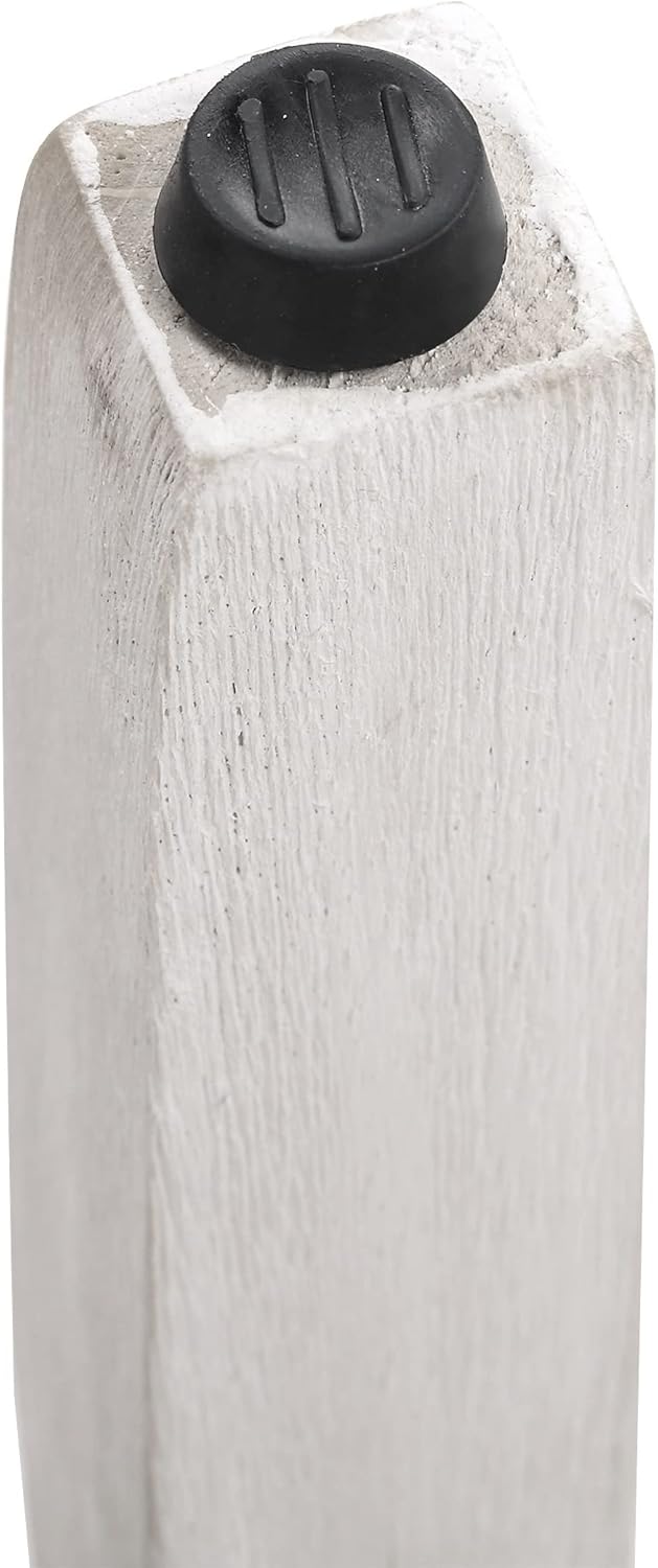WO Home Furniture Taburete de mostrador de 24 pulgadas, taburete tapizado sin espalda con patas blancas antiguas de madera para cocina (gris)