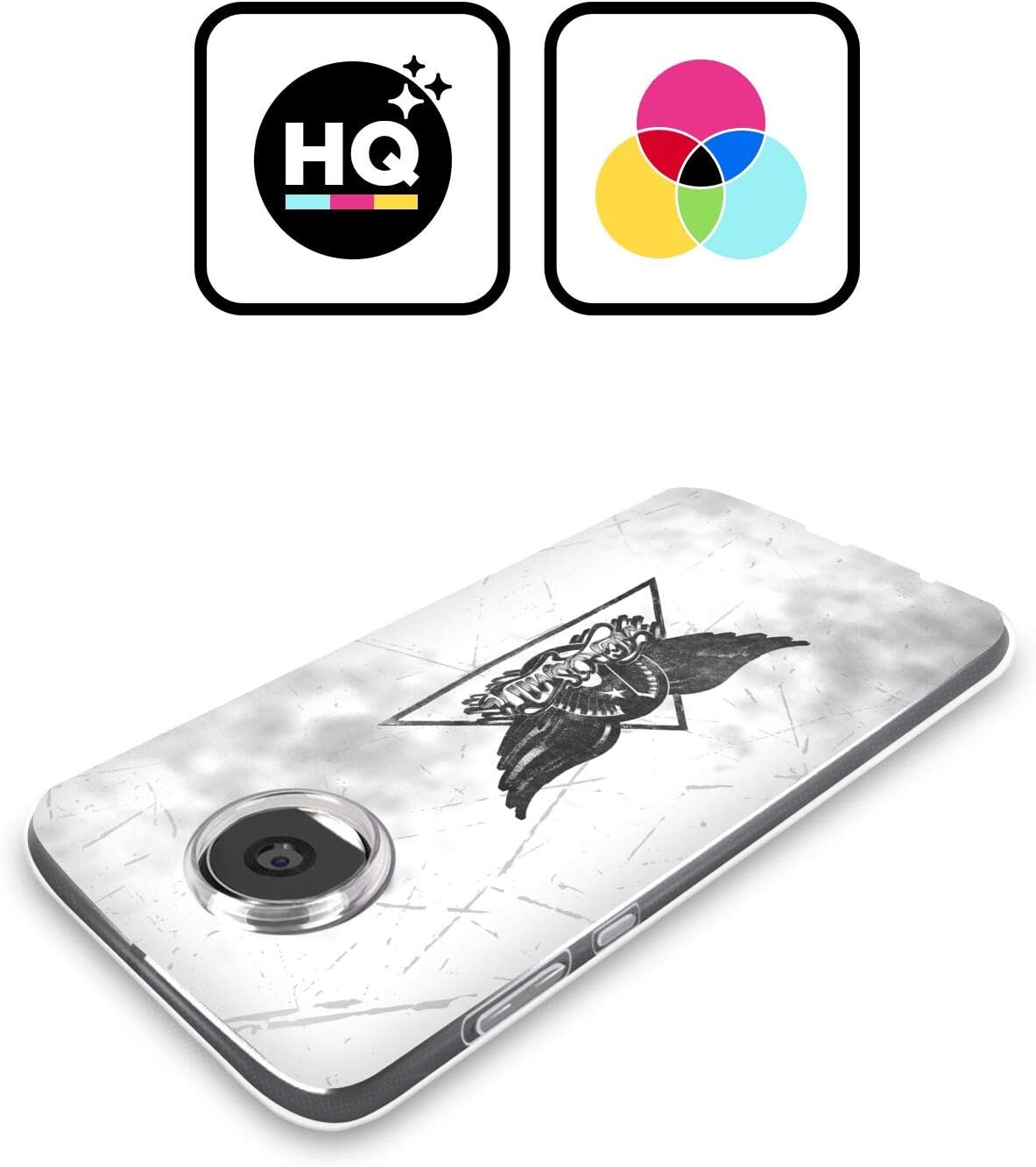 Head Case Designs Officially Licensed Aerosmith Triangle Winged Logo Black and White Soft Gel Case Compatible with Moto E7 PowerMoto E7i Power