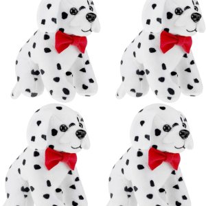 Kathfly 4 piezas de peluche de Halloween para perro, dálmata, perro dálmata, perro de peluche manchado, cachorro de peluche sentado, juguete de Kathfly 4 piezas de peluche de Halloween para perro, dálmata, perro dálmata, perro de peluche manchado, cachorro de peluche sentado, juguete de