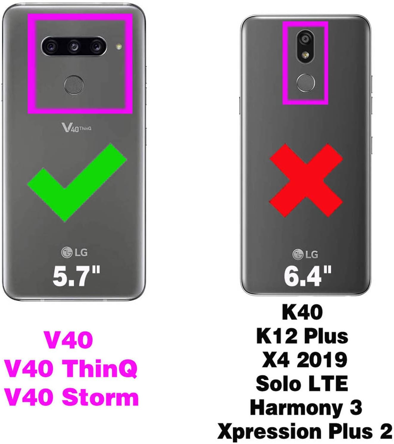 Asuwish Funda de teléfono para LG V40 XW US Azul
