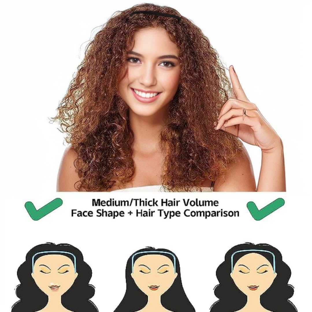 2 diademas de cabello grueso y rizado, diadema de lentes de sol para mujer, diadema con forma de lentes de sol, aro invisible para el cabello,