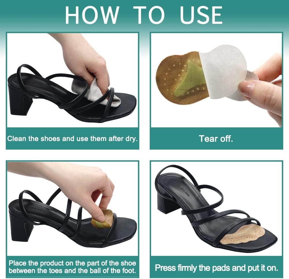 Cojines de bola de pie para tacones altos, almohadillas antideslizantes y cómodas para el antepié, almohadillas metatarsianas para alivio del dolor