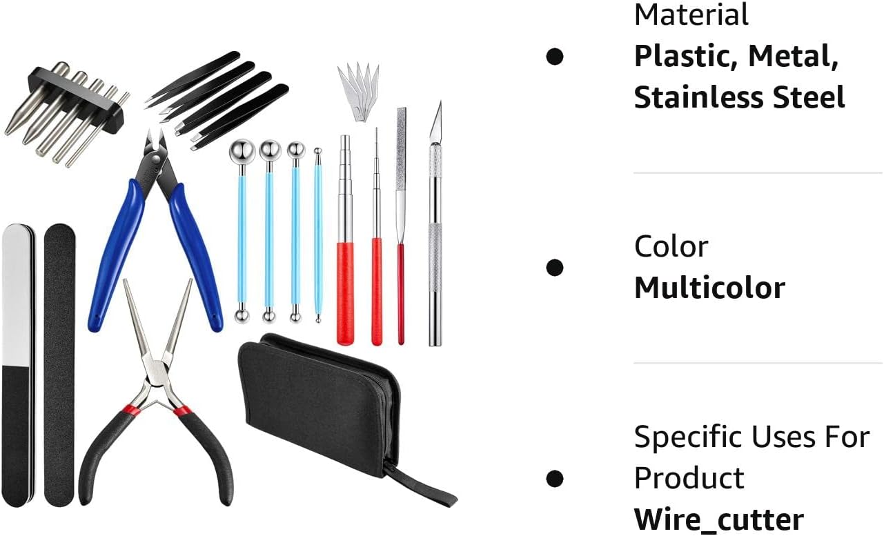 Juego de herramientas de rompecabezas de metal, 24 piezas, kit de modelos de metal para bricolaje, herramientas con cortaúñas herramienta de doblado