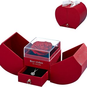 Longhzuo – Rosa eterna con cajón, ideal para regalar a su madre, mujer, novia o esposa en el día de San Valentín, día de la madre, cumpleaños, Longhzuo – Rosa eterna con cajón, ideal para regalar a su madre, mujer, novia o esposa en el día de San Valentín, día de la madre, cumpleaños,