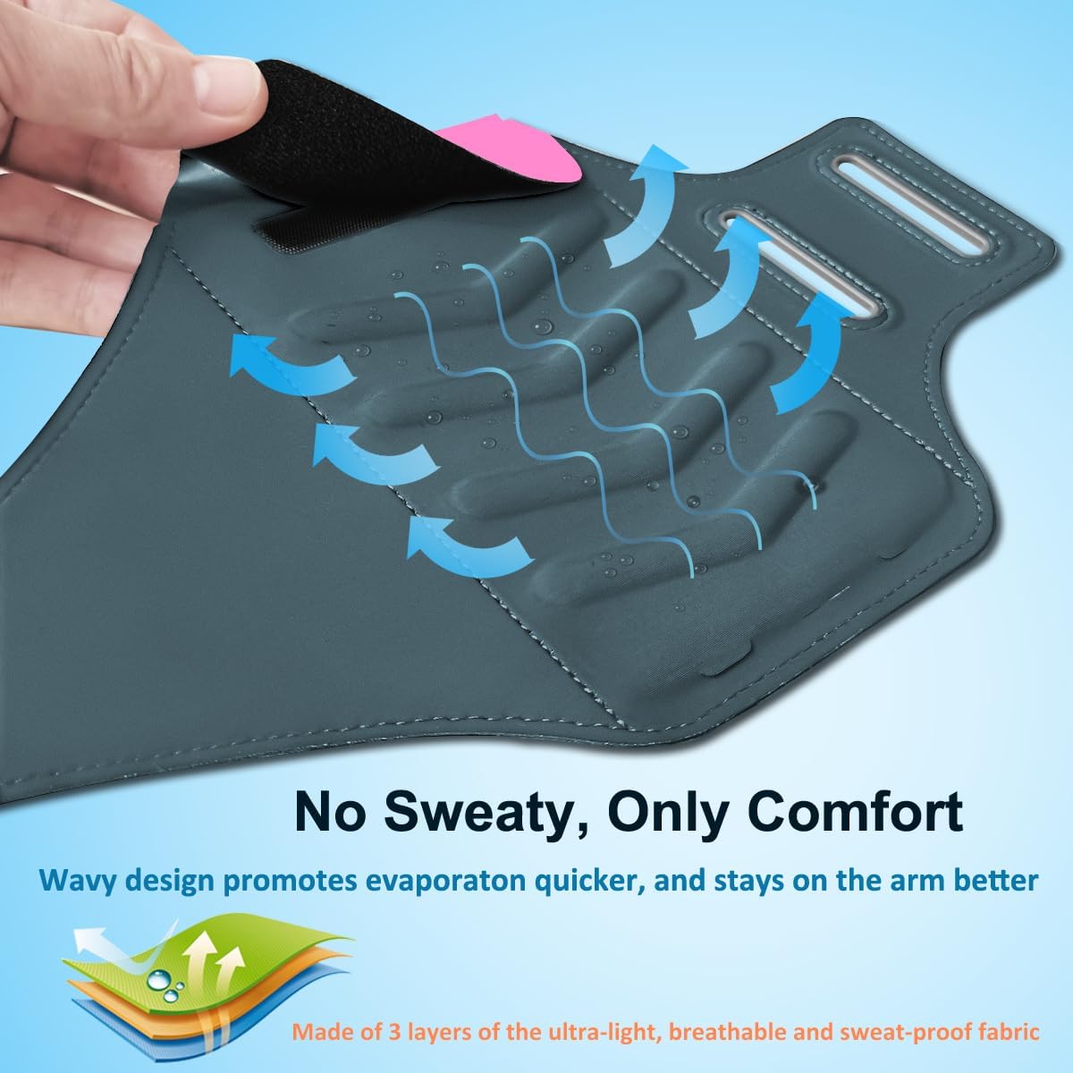 Soporte de teléfono para correr, banda para correr para iPhone y Samsung Galaxy, soporte para brazalete de teléfono celular para caminar, gimnasio,