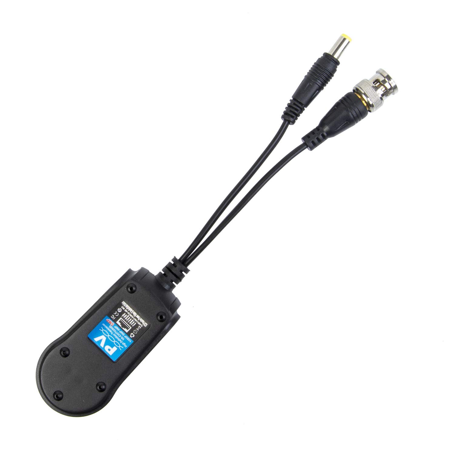 2 pares de adaptadores de vídeo pasivobalun de alimentación actualizados 1080P  5 MP BNC a RJ45 de larga distancia de red transceptor Cat5e  Cat6 a