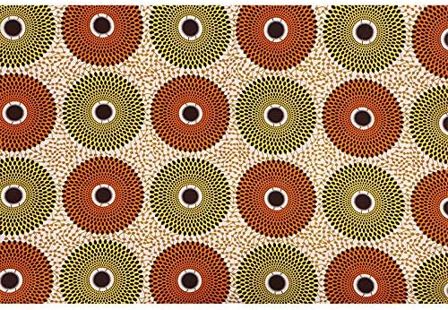 Tela africana de Ankara de poliéster de impresión de cera de tela 6 yardas de tela africana para vestido de fiesta PL536