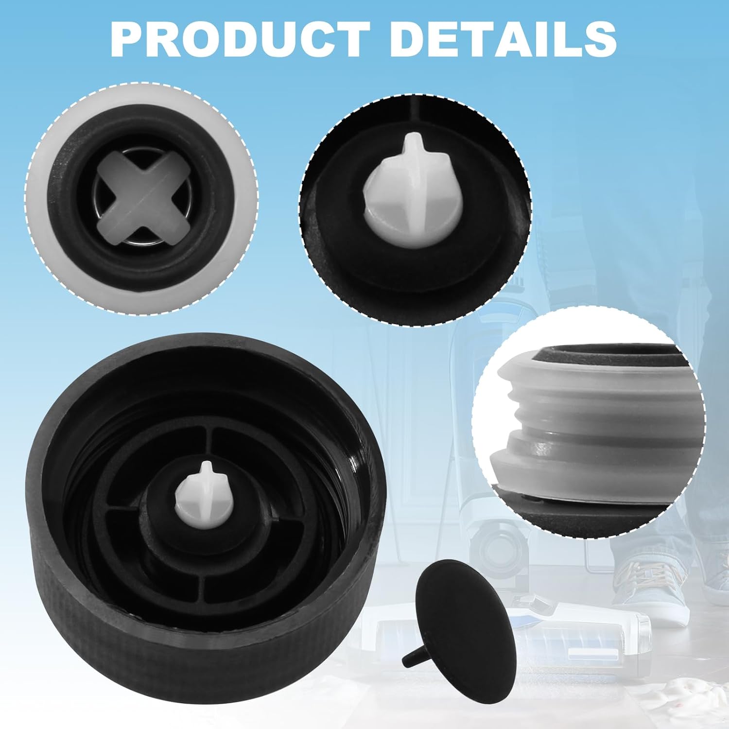 Solution Tank Cap 440012803 para limpiador de alfombras Hoover, piezas de repuesto compatibles con Hoover PowerDash Pet SmartWash y FloorMate Jet,