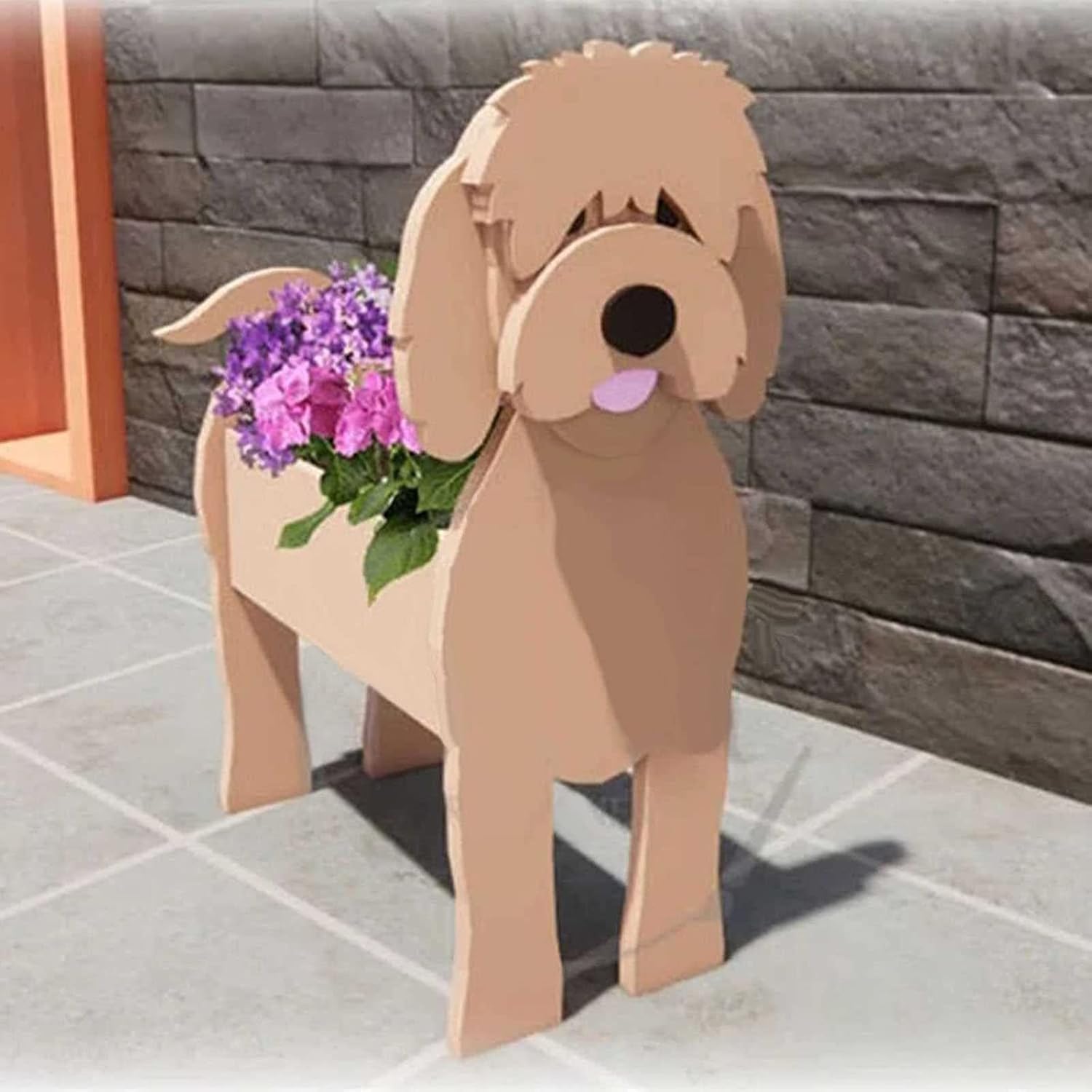 Maceta para perros, maceta de PVC con forma de dibujos animados para interiores, oficina, exterior, decoración de jardín, regalo