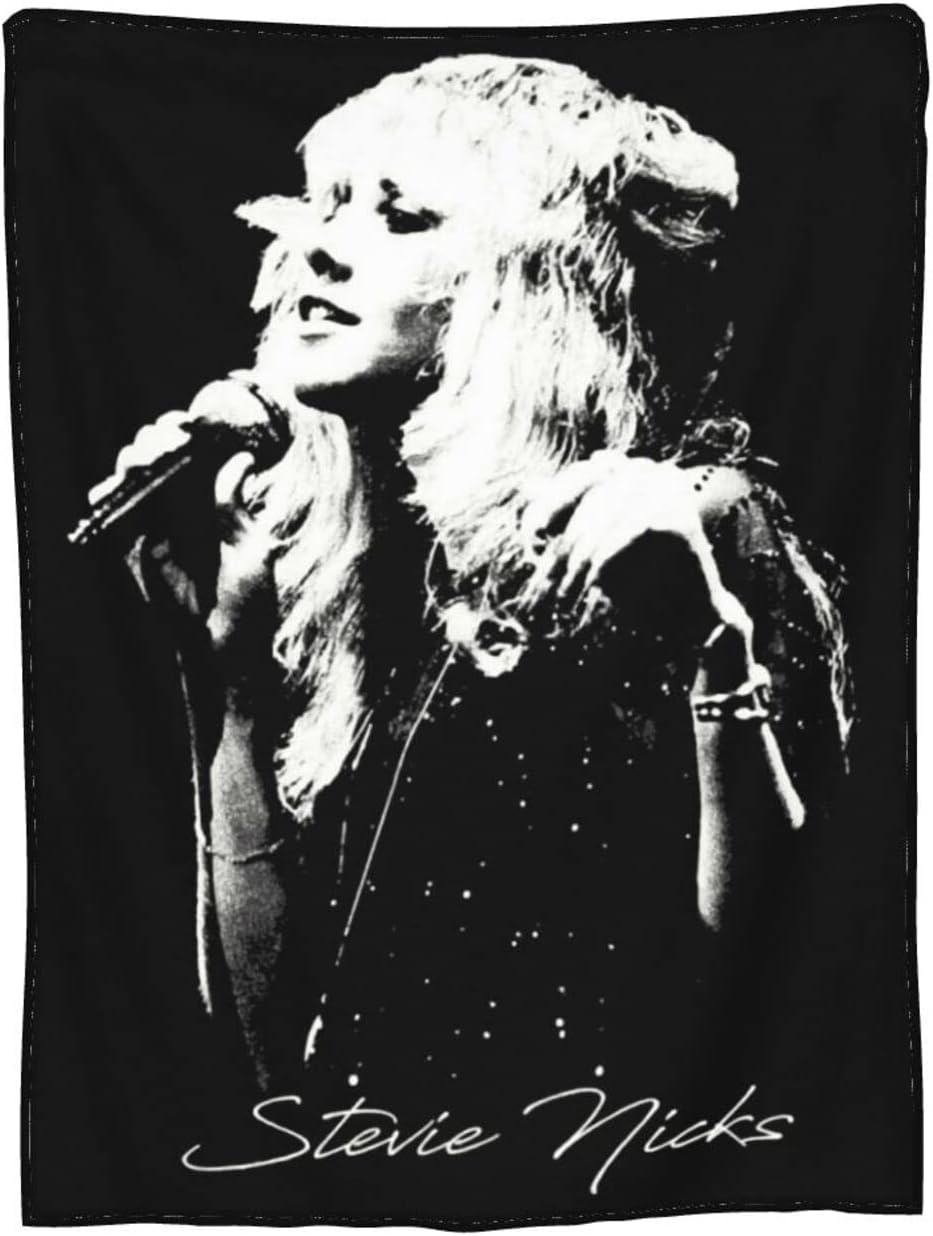 Stevie Singer Music Nicks – Manta de forro polar, manta de aire acondicionado suave para todas las estaciones, manta gráfica de cama de 40 x 30