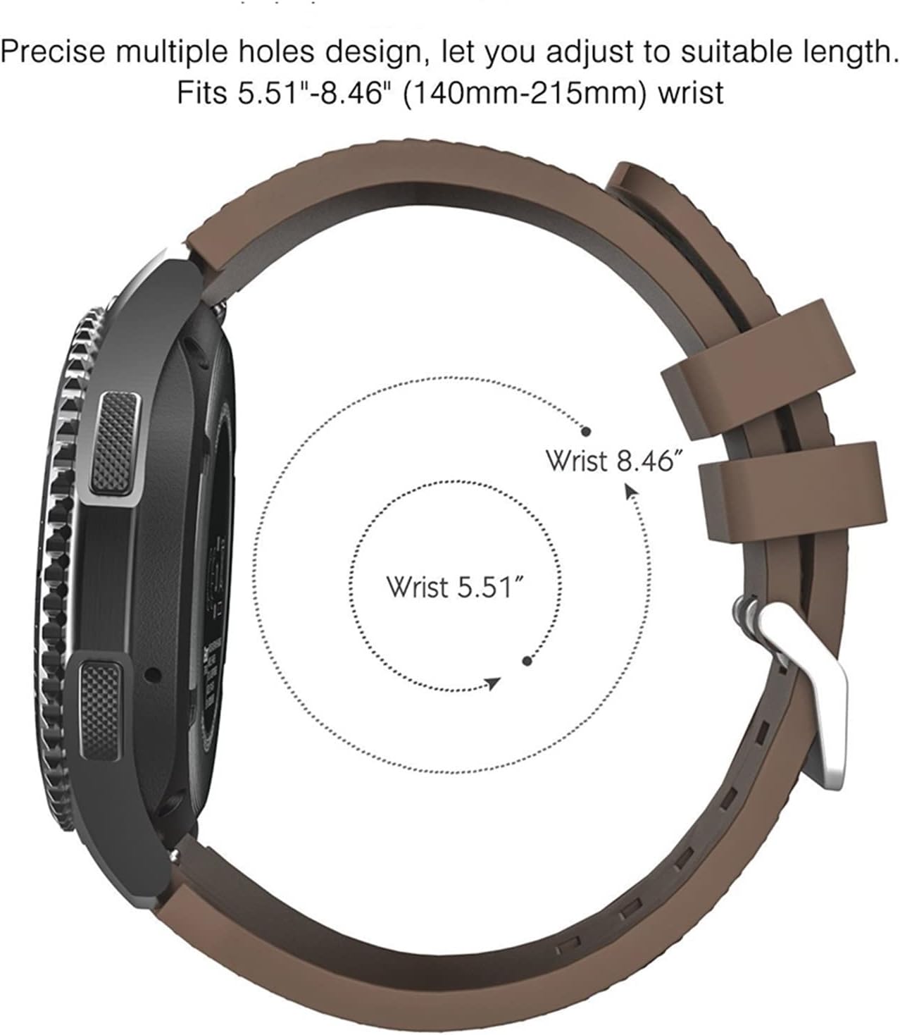 AMSH 22 0.787 in banda de silicona para Galaxy Watch 46 1.654 in correas deportivas para Samsung Gear S3 FrontierClassic Active 2 para Huawei Watch