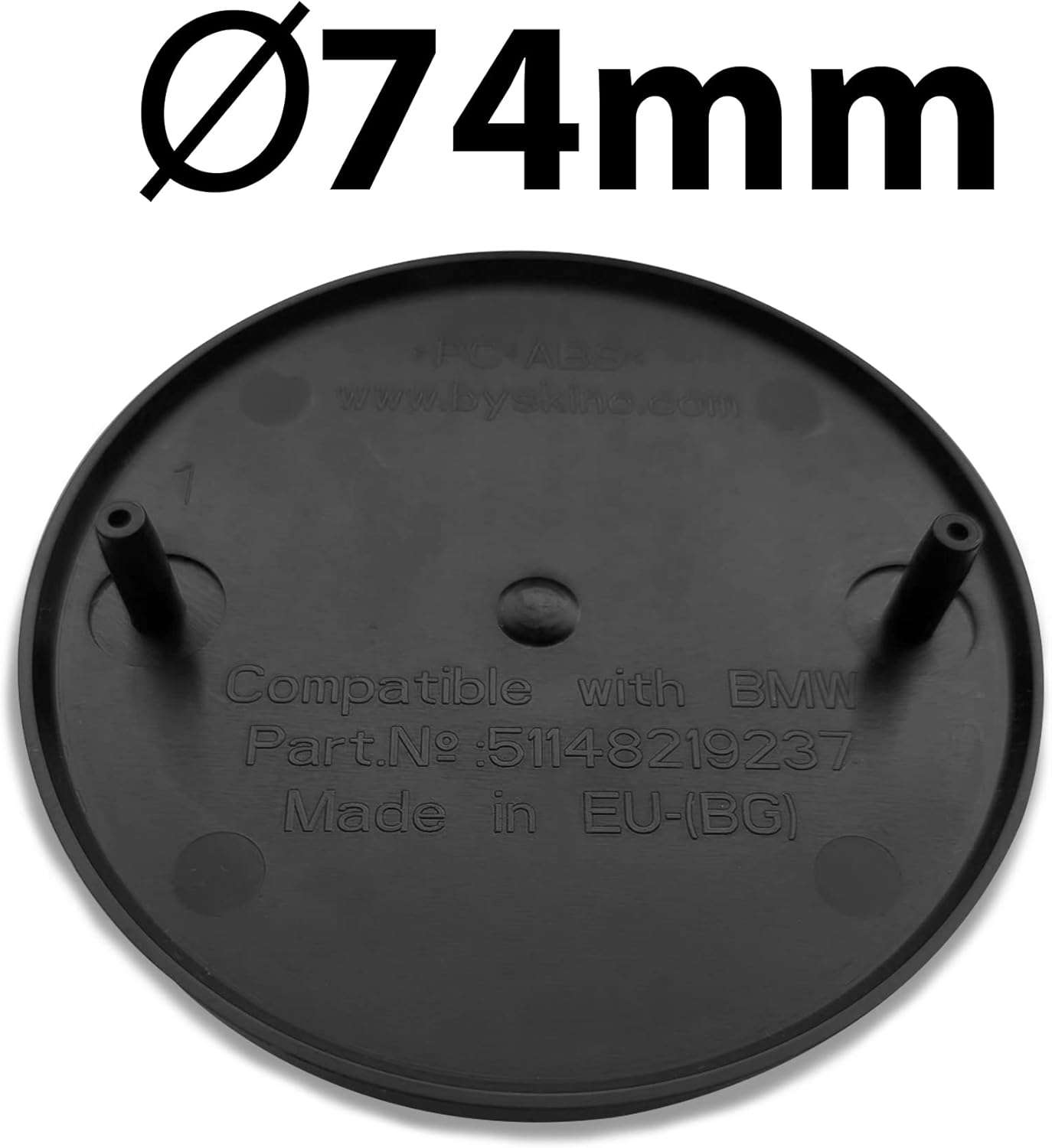 Compatible con BMW Emblem 51148219237 Insignia de ajuste para maletero de 2.913 in, sin miedo, negro, EZ 11