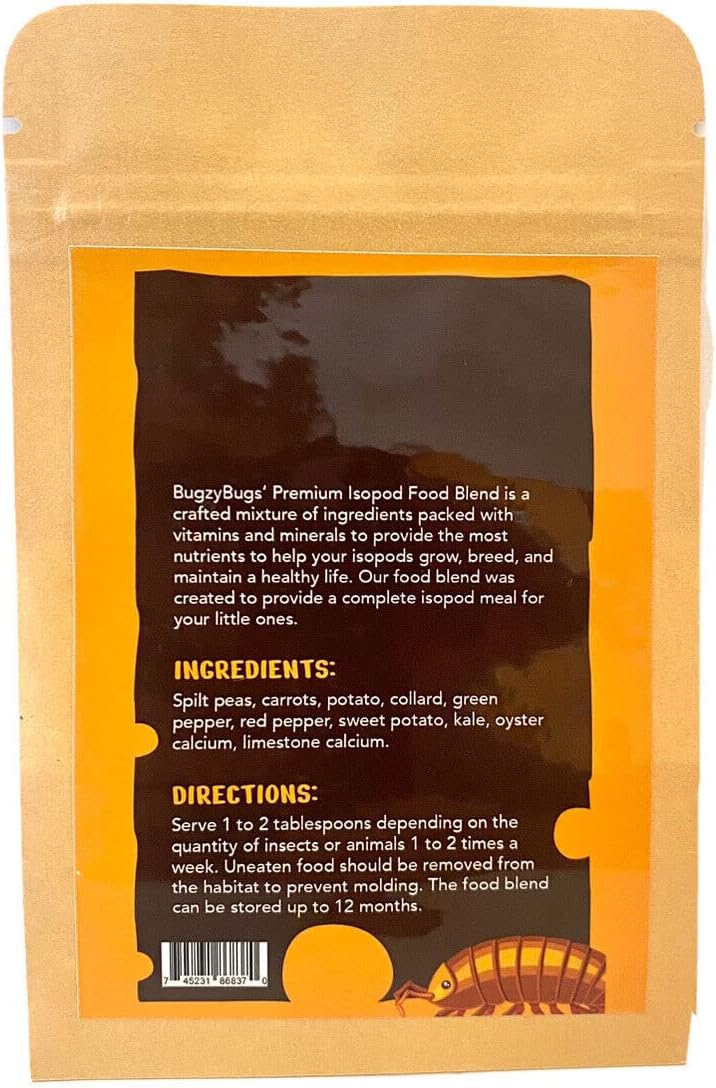 Isoblend – Mezcla de alimentos isópodos de primera calidad, mezcla seca de vegetales y proteínas naturales para alimentadores de isópodos, insectos