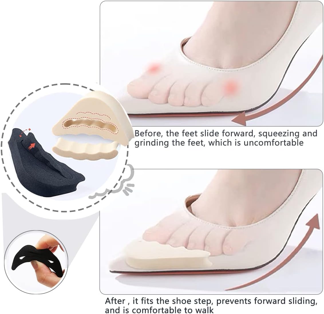 Cojines de talón para zapatos, almohadillas de talón para zapatos que son demasiado grandes, cojines de talón para mujeres y hombres, parte