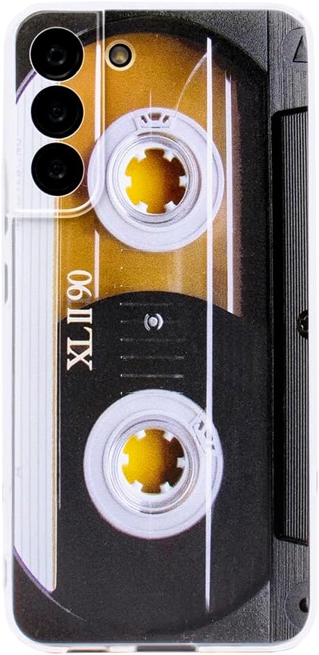 TNCYOLL Compatible con Samsung Galaxy S22 Cool Case, cinta de casete a prueba de golpes con música Cool Funda protectora para Samsung Galaxy S22