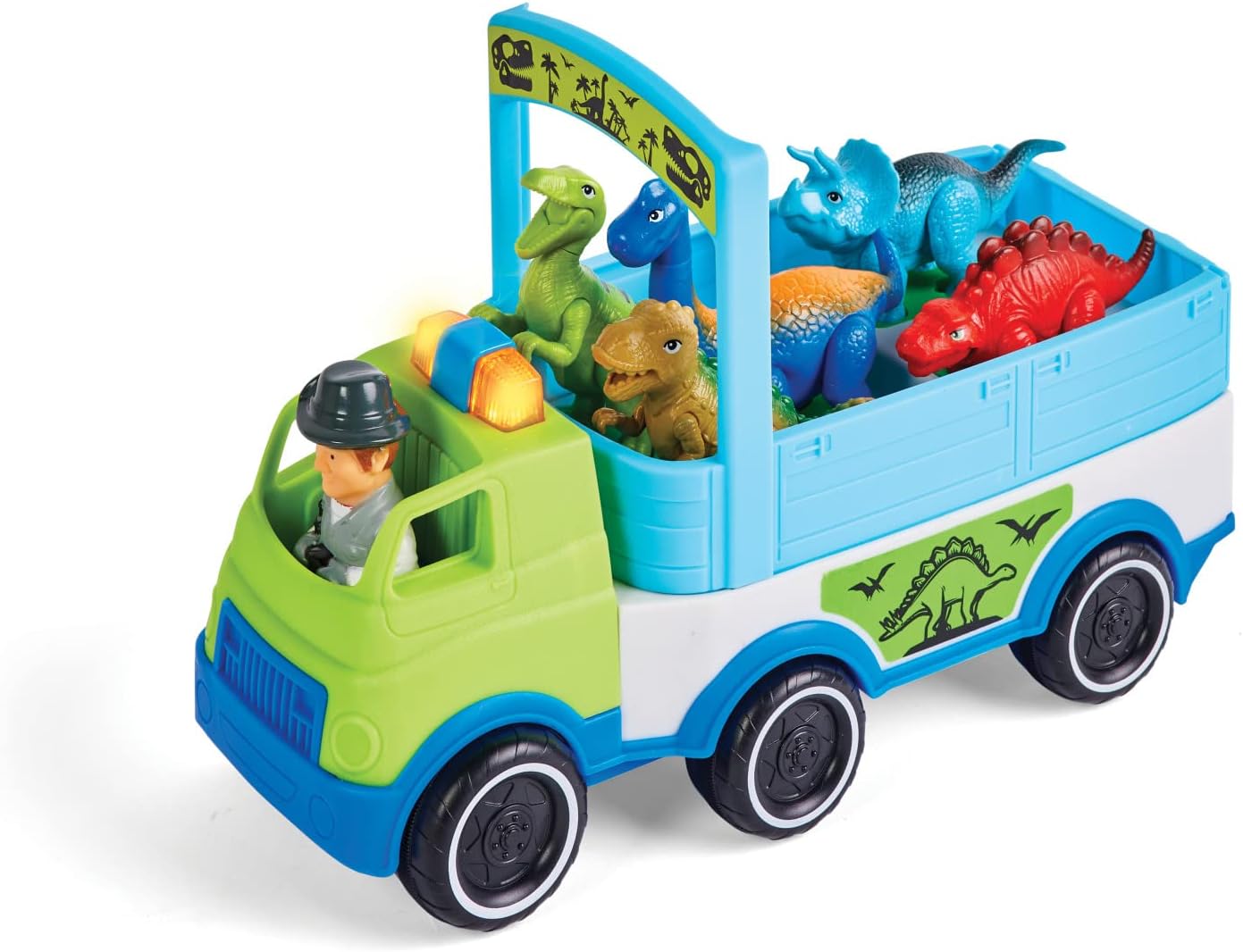 Kidoozie Dino Adventure Hauler – Vehículo interactivo y juego con luces y sonidos