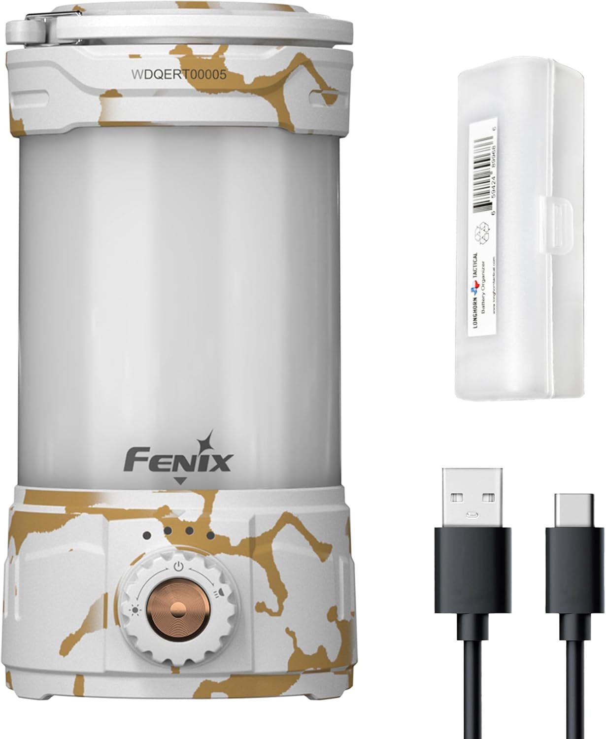Fenix CL26R Pro – Linterna de campamento de mármol blanco, 650 lúmenes brillante, recargable USB-C, compacta y portátil, perfecta para huracán,