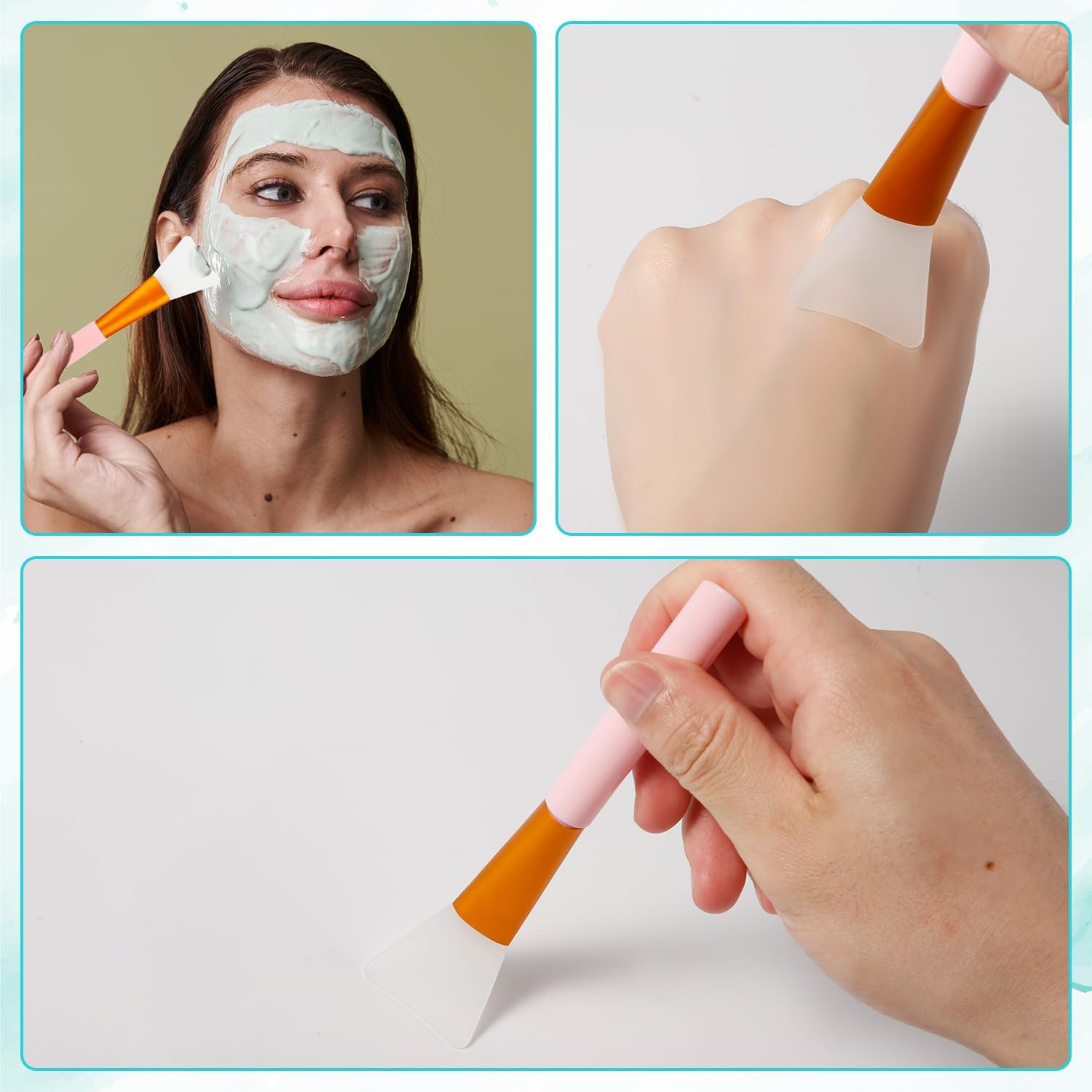 6 piezas de herramienta exfoliante para el cuidado de la piel, cepillo exfoliante de silicona para la cara, cepillo exfoliante facial para todo tipo
