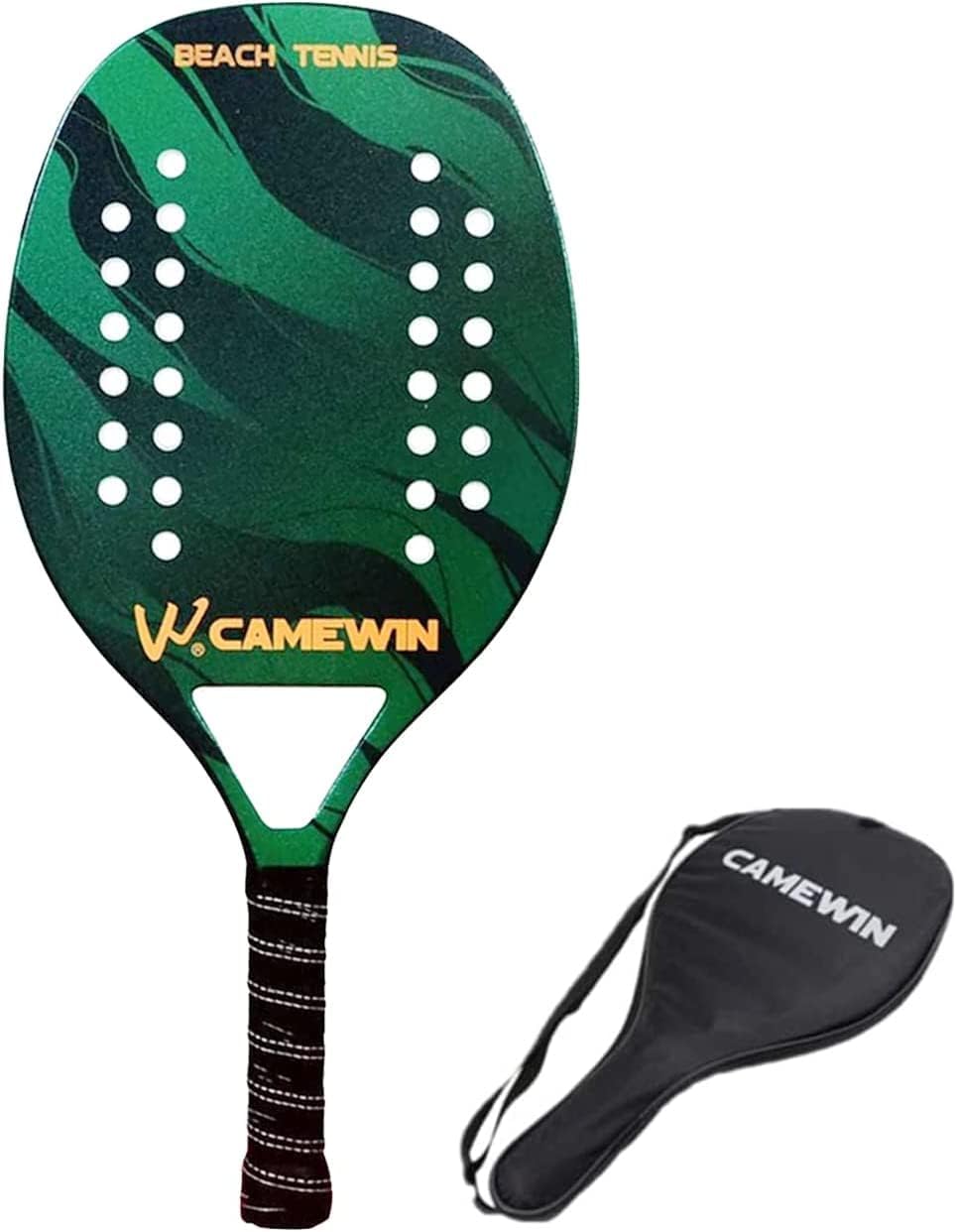 AMHMH – Raqueta de tenis de playa, fibra de carbono, con núcleo de espuma viscoelástica EVA, palas de tenis