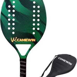AMHMH – Raqueta de tenis de playa, fibra de carbono, con núcleo de espuma viscoelástica EVA, palas de tenis AMHMH – Raqueta de tenis de playa, fibra de carbono, con núcleo de espuma viscoelástica EVA, palas de tenis